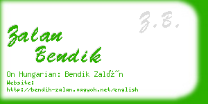 zalan bendik business card